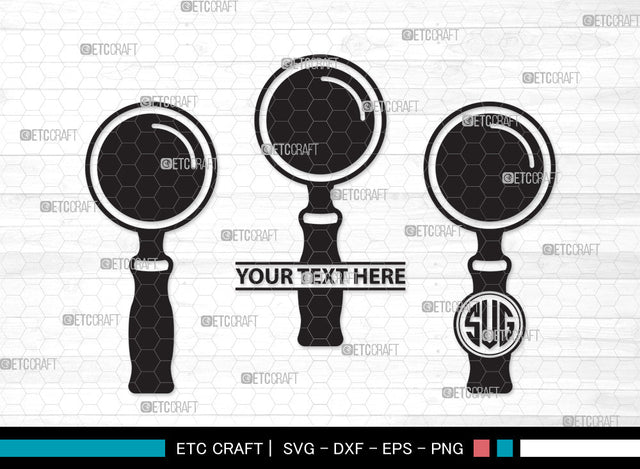 Magnifying Glass Monogram SVG, Magnifying Glass Svg, Magnifier Svg, Detective Glass Svg, Spy Glass Svg, Magnifying Glass Monogram SVG ETC Craft 