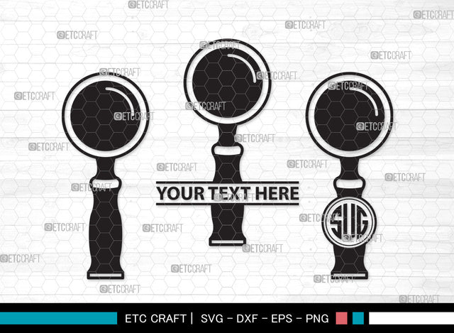 Magnifying Glass Monogram SVG, Magnifying Glass Svg, Magnifier Svg, Detective Glass Svg, Spy Glass Svg, Magnifying Glass Monogram SVG ETC Craft 