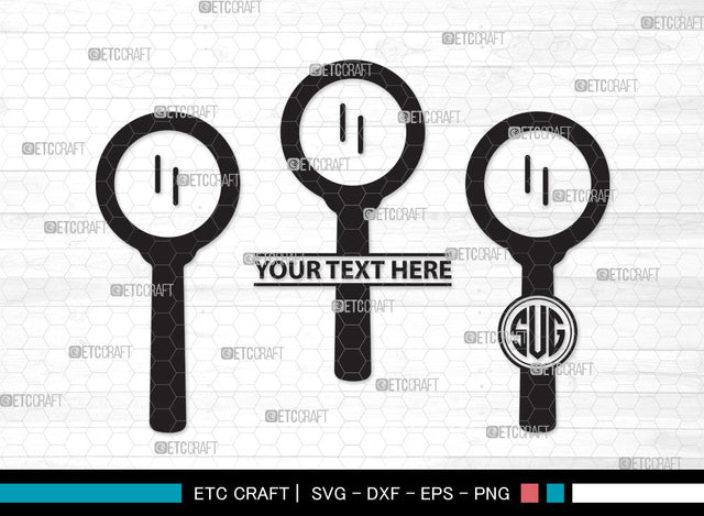 Magnifying Glass Monogram SVG, Magnifying Glass Svg, Magnifier Svg, Detective Glass Svg, Spy Glass Svg, Magnifying Glass Monogram SVG ETC Craft 