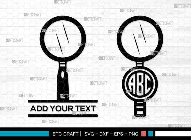Magnifying Glass Monogram SVG, Split Monogram SVG, Detective Glass Svg, Investigation Glass Svg, Magnifier Svg, Spy Glass Svg, Magnifying Glass SVG ETC Craft 