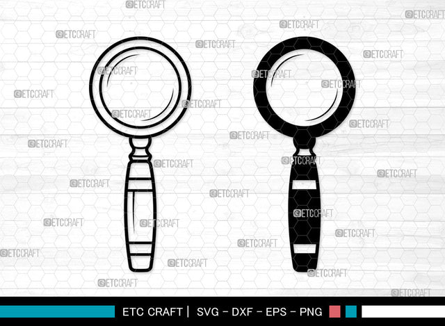 Magnifying Glass SVG, Detective Glass Svg, Investigation Glass Svg, Magnifier Svg, Spy Glass Svg, Magnifying Glass SVG ETC Craft 