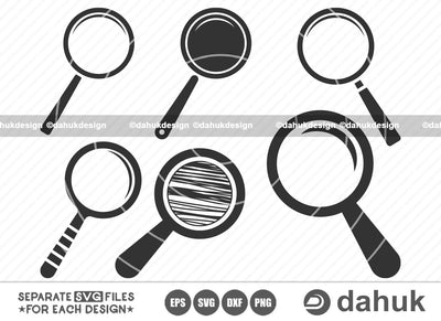 Magnifying glass SVG, Glass Icon, Zoom SVG, Magnifier SVG, Cut file, for silhouette, clipart, cricut design space, vinyl cut files SVG dahukdesign 