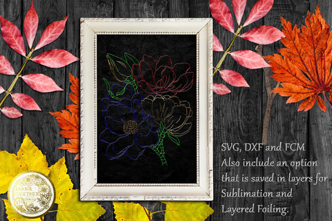 Magnolia 1 - Single line Sketch | Digi Stamp | Illustration | Bundle Sketch DESIGN DrawnTogether with love 