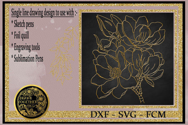 Magnolia 1 - Single line Sketch Sketch DESIGN DrawnTogether with love 
