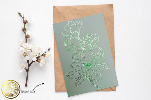 Magnolia 3 - Illustrations|Single line designs|Digi|Card Kit Sketch DESIGN DrawnTogether with love 