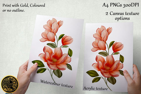 Magnolia 3 - Illustrations|Single line designs|Digi|Card Kit Sketch DESIGN DrawnTogether with love 