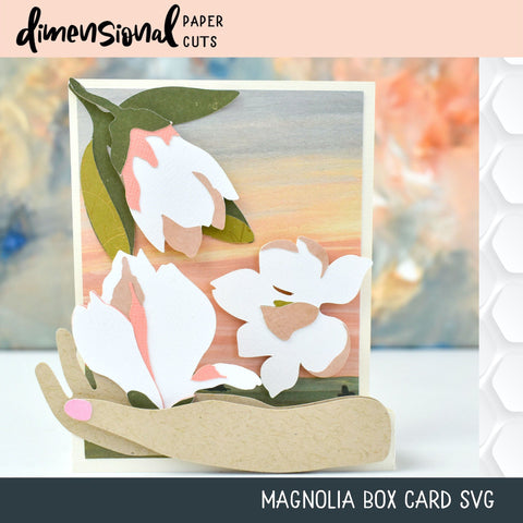 Magnolia Box Card 3D Paper Dimensional Paper Cuts LLC 