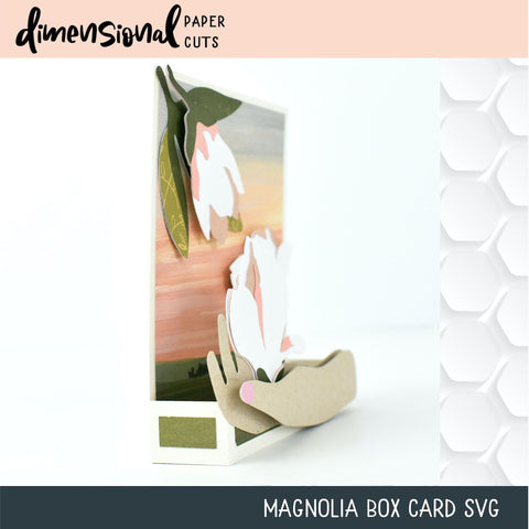 Magnolia Box Card 3D Paper Dimensional Paper Cuts LLC 