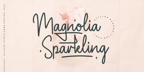Magnolia Sparkling Font Allouse.Studio 