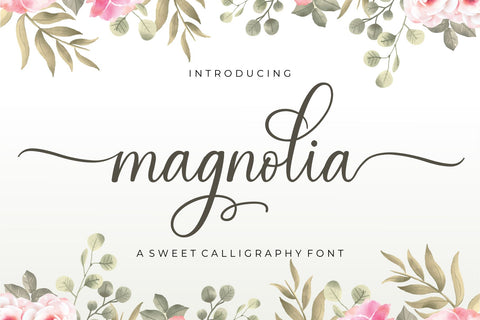 Magnolia Sweet Calligraphy Font MJB Letters Studio 