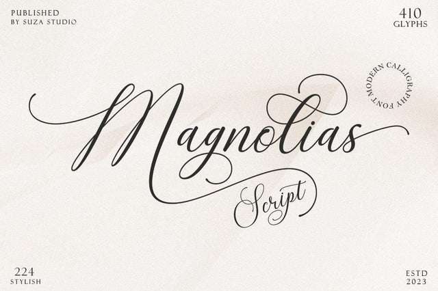 Magnolias Font Suza Studio 