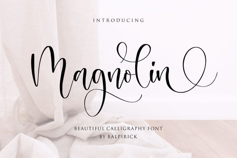 Magnolin Beautiful Calligraphy Font Font Balpirick 
