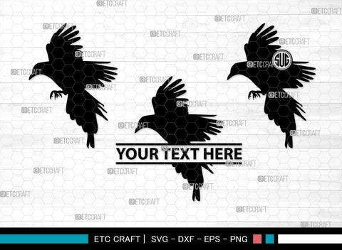 Magpie Bird Monogram, Magpie Bird Silhouette, Magpie Bird SVG, Magpie Svg, Bird Svg, Flying bird Svg, Sitting bird Svg, SB00292 SVG ETC Craft 