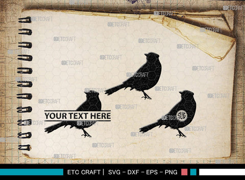Magpie Bird Monogram, Magpie Bird Silhouette, Magpie Bird SVG, Magpie Svg, Bird Svg, Flying bird Svg, Sitting bird Svg, SB00292 SVG ETC Craft 