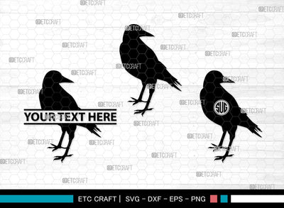 Magpie Bird Monogram, Magpie Bird Silhouette, Magpie Bird SVG, Magpie Svg, Bird Svg, Flying bird Svg, Sitting bird Svg, SB00292 SVG ETC Craft 