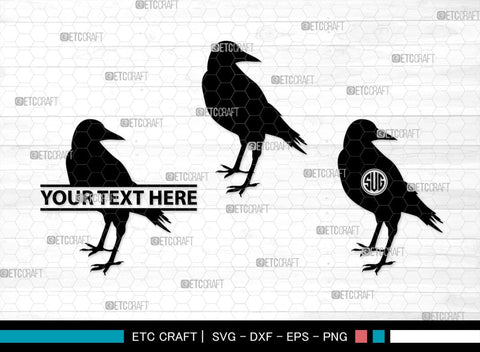 Magpie Bird Monogram, Magpie Bird Silhouette, Magpie Bird SVG, Magpie Svg, Bird Svg, Flying bird Svg, Sitting bird Svg, SB00292 SVG ETC Craft 