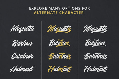 Magretta - Modern Script Font Font Alpaprana Studio 