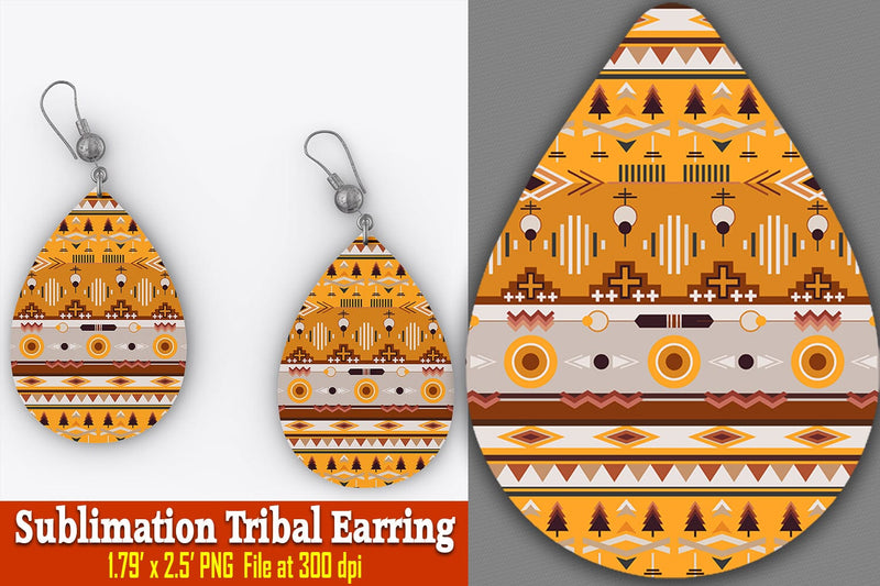 Maiara Tribal Earring Sublimation Ethnic Touch 