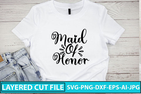 Maid Of Honor SVG Cut File SVG Syaman 