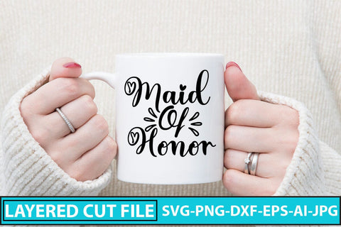 Maid Of Honor SVG Cut File SVG Syaman 