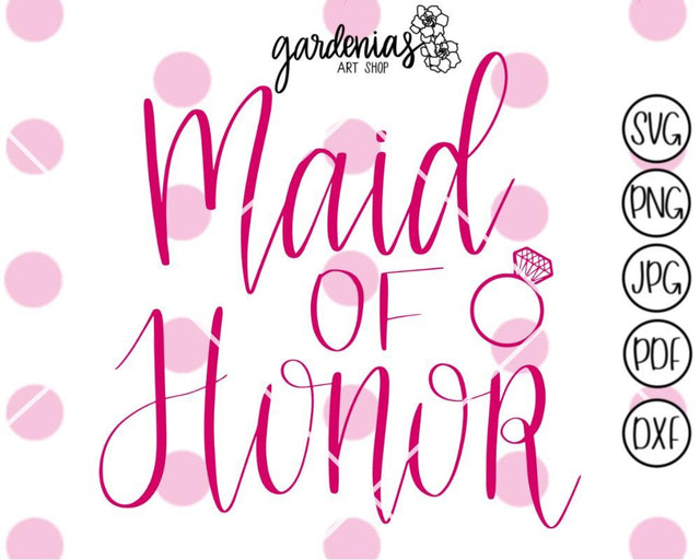 Maid of Honor SVG Gardenias Art Shop 