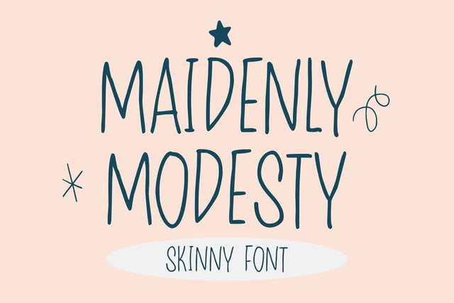 Maidenly Modesty - Skinny Font Font nhfonts 