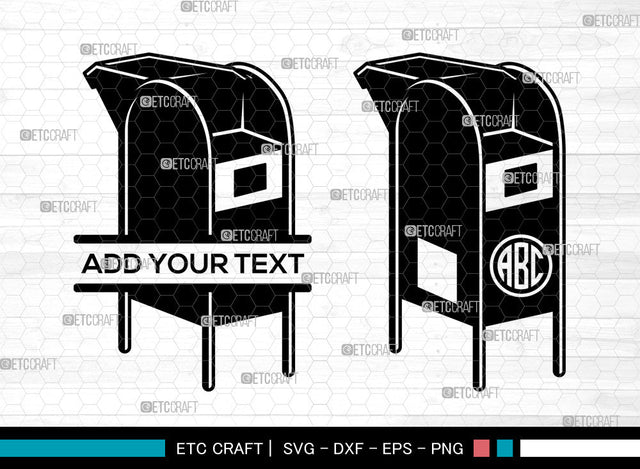 Mail Box Monogram SVG, Mail Svg, Postbox Svg, Mailbox Icon Svg, Split Monogram Svg, Letter Box svg, Mailbox Svg SVG ETC Craft 