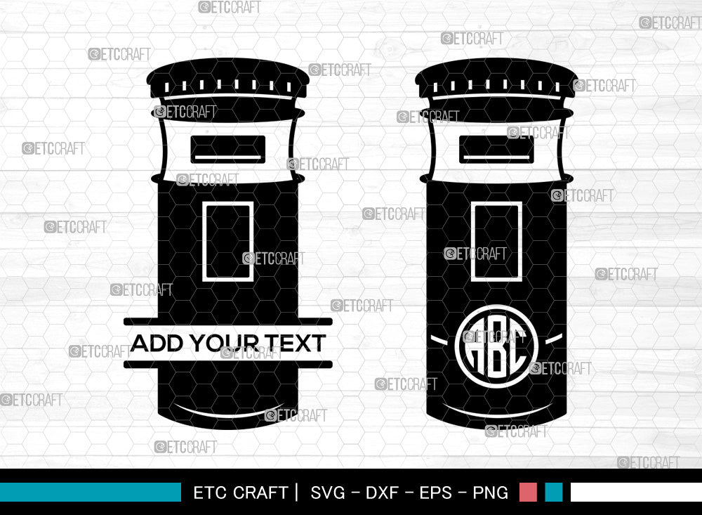 Mail Box Monogram SVG, Mail Svg, Postbox Svg, Mailbox Icon Svg, Split ...