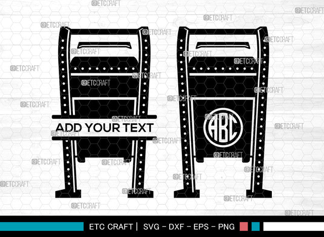 Mail Box Monogram SVG, Mail Svg, Postbox Svg, Mailbox Icon Svg, Split Monogram Svg, Letter Box svg, Mailbox Svg SVG ETC Craft 