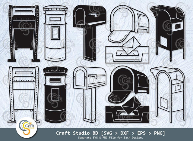 Mail Box Silhouette, Mail Svg, Postbox Svg, Mailbox Icon Svg, Letter Svg, Letter Box SVG, Mailbox SVG Bundle SVG ETC Craft 