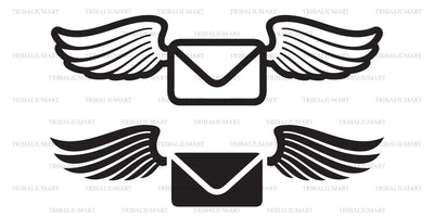 Mail with wings SVG TribaliumArtSF 