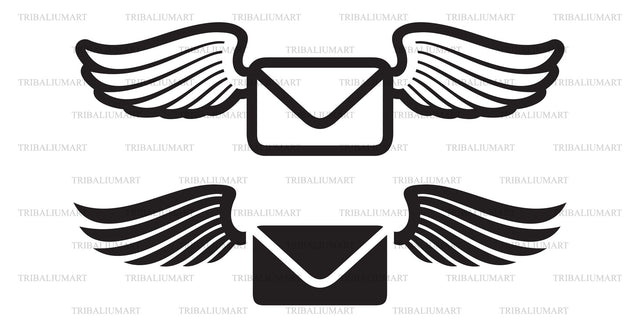Mail with wings SVG TribaliumArtSF 