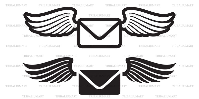 Mail with wings SVG TribaliumArtSF 