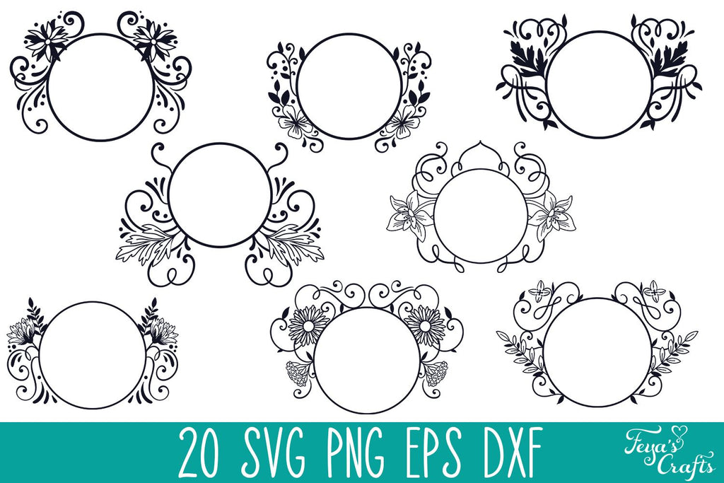Mailbox Decal SVG Bundle, Family Monogram Cut Files Cricut - So Fontsy