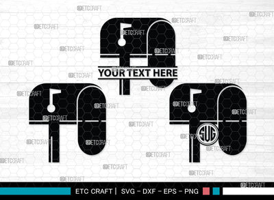 Mailbox Monogram, Mailbox Silhouette, Mail Svg, Mailbox Stencil Svg, Opened Mailbox Svg, Mail Letters Post Svg, SB00078 SVG ETC Craft 