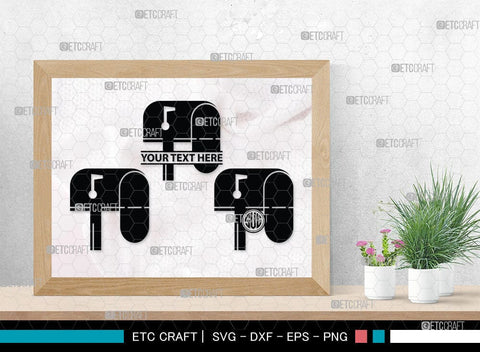 Mailbox Monogram, Mailbox Silhouette, Mail Svg, Mailbox Stencil Svg, Opened Mailbox Svg, Mail Letters Post Svg, SB00078 SVG ETC Craft 