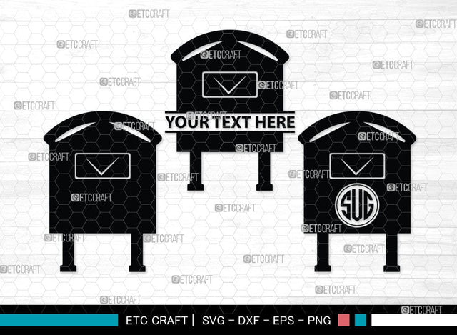 Mailbox Monogram, Mailbox Silhouette, Mail Svg, Mailbox Stencil Svg, Opened Mailbox Svg, Mail Letters Post Svg, SB00078 SVG ETC Craft 