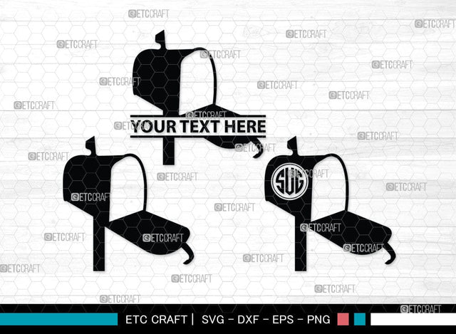Mailbox Monogram, Mailbox Silhouette, Mail Svg, Mailbox Stencil Svg, Opened Mailbox Svg, Mail Letters Post Svg, SB00078 SVG ETC Craft 