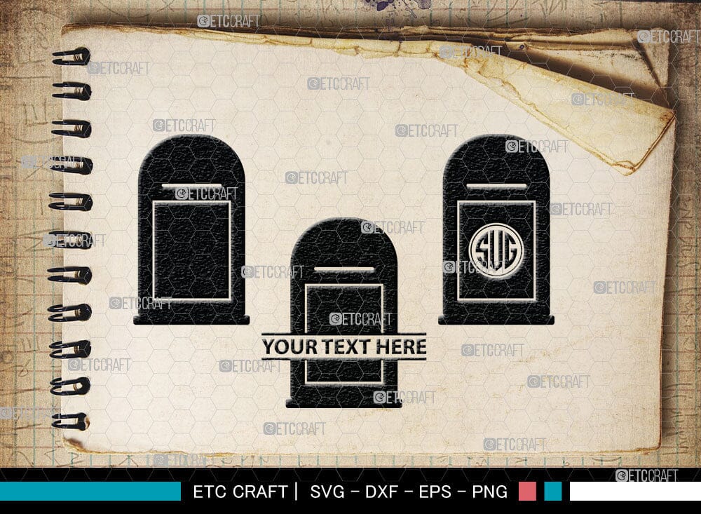 Mailbox Monogram, Mailbox Silhouette, Mail Svg, Mailbox Stencil Svg ...