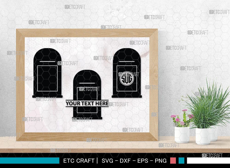 Mailbox Monogram, Mailbox Silhouette, Mail Svg, Mailbox Stencil Svg ...