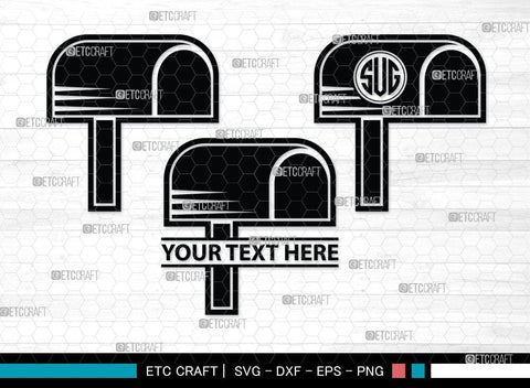 Mailbox Monogram, Mailbox Silhouette, Mail Svg, Mailbox Stencil Svg, Opened Mailbox Svg, Mail Letters Post Svg, SB00078 SVG ETC Craft 
