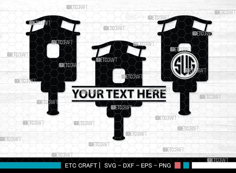 Mailbox Monogram, Mailbox Silhouette, Mail Svg, Mailbox Stencil Svg ...