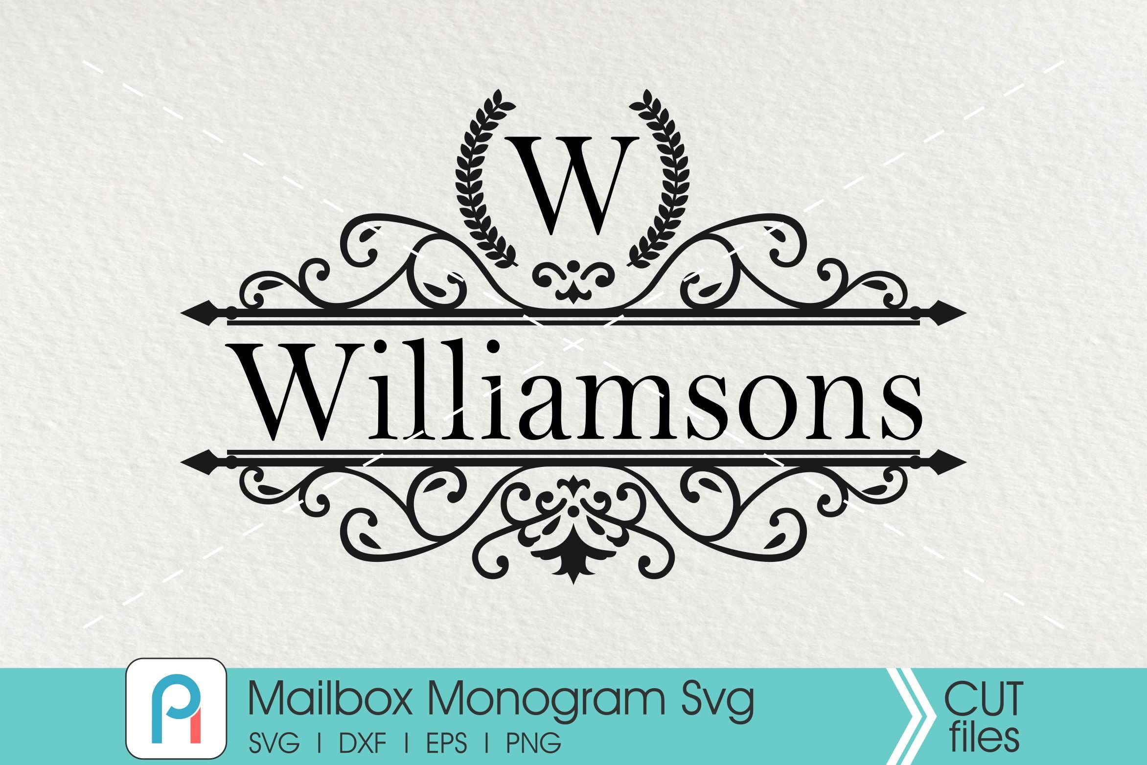 Mailbox Monogram Svg, Mailbox Decal Svg, Mailbox Frame Svg So Fontsy