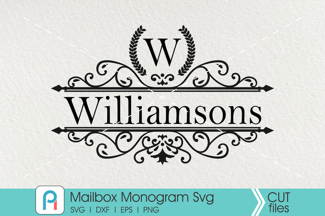 Mailbox Monogram Svg, Mailbox Decal Svg, Mailbox Frame Svg SVG Pinoyart Kreatib 