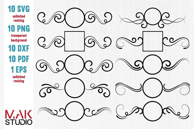 Mailbox svg bundle, Mailbox bundle svg, Mailbox decal svg, Mailbox monogram frame svg, Monogram frame svg SVG MAKStudion 