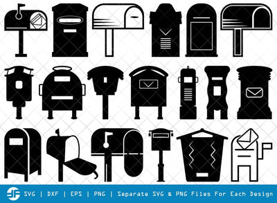 Mailbox SVG Cut Files | Opened Mailbox Silhouette Bundle | Letter Box Svg SVG ETC Craft 