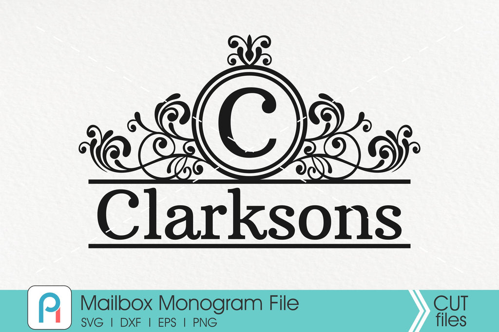 Mailbox Svg, Mailbox Monogram Svg, Mailbox Decal Svg, Svg - So Fontsy