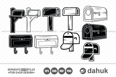 Mailbox svg | Postbox svg | Postbox Clip Art | Mailbox Logo | Clipart |Cuttable Design SVG, PNG, DXF & eps Designs SVG dahukdesign 