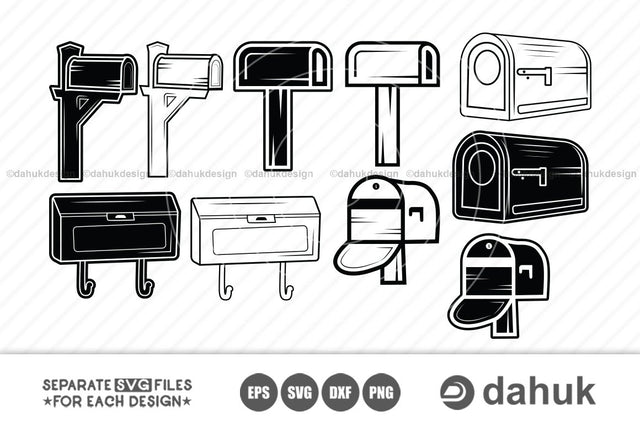 Mailbox svg | Postbox svg | Postbox Clip Art | Mailbox Logo | Clipart |Cuttable Design SVG, PNG, DXF & eps Designs SVG dahukdesign 