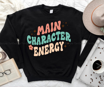 Main Character Energy PNG, Mental Health png, Self Love png, Boho Png Designs, Positive png, Retro png, Sublimation Design, Digital Design Sublimation ToriDesigns 